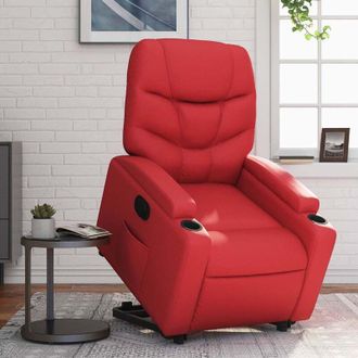vidaXL Vidaxl - Sill&oacute;n Elevable El&eacute;ctrico Cuero Artificial Rojo