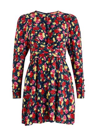 Kitri Jeanetta Floral-print Mini Dress - Red - 16 (UK16 /xl)