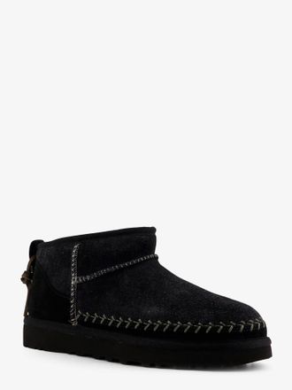 UGG Womens Classic Ultra Mini Biarritz Suede Ankle Boots Black