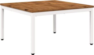 vidaXL Mesa De Centro Natural Y Blanco 80 X 80,5 X 45 Cm Vidaxl