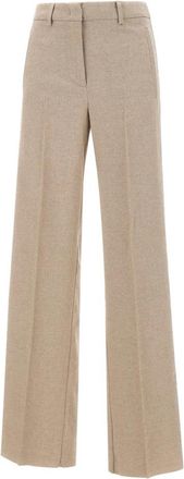 Marella Pelago Broeken - Dames - Wijde Broeken - Beige - L - Katoen - Broeken