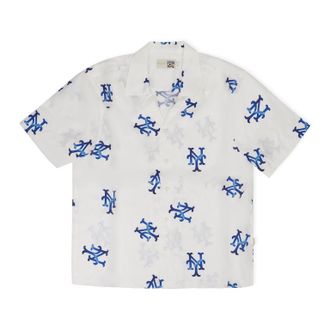 Aim&eacute; Leon Dore White Mets Collar Shirt