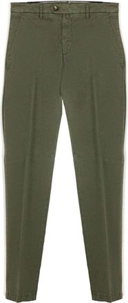 BRIGLIA 1949 Stretch Katoenen Broek - Heren - Chinos - Groen - S - Katoen - Broeken