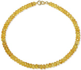 Jewelmak 14K 28.00 Ct. Tw. Yellow Sapphire Bracelet