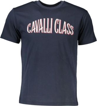 Cavalli Heren, Tops, Blauw, Maat: 2XL Katoen