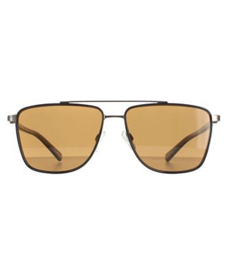 Ted Baker Square Mens Dark Grey Brown TB1577 Folke Metal - One Size