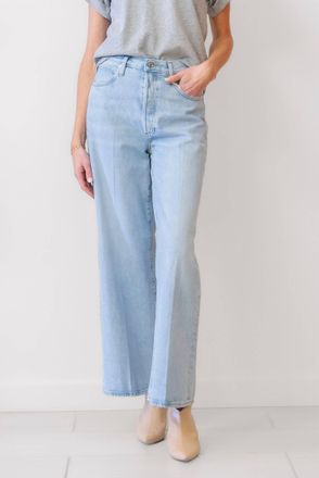 Frame Denim Le Low Baggy Wide Leg Jeans In Ettie Grind