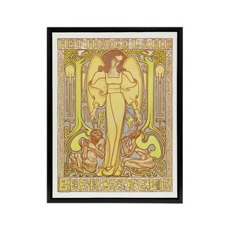 Artery8 Het Hoogeland Beekbergen Institution Framed Canvas Wall Art Print Toorop in Yellow | Size: W24 x H32
