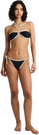 Onia Palermo Tricot Bikini Top in Black/egret at Nordstrom, Size X-Large