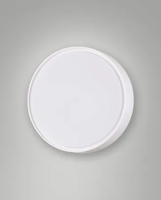 Fabas Luce Hatton Led Plafoniera Circolare In Policarbonato Bianco Ip65 14w 3000k Luce Calda 2830lm Made In Italy Codice 3224-61-102 Design Moderno E Robusto