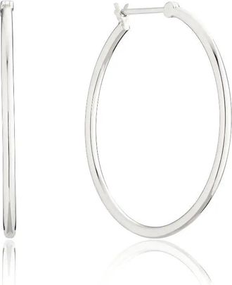 Lily & Roo Silver Large Hoop Earrings