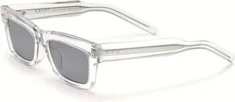 Valentino VLS-134C Rectangle Full Rim Sunglasses - Clear