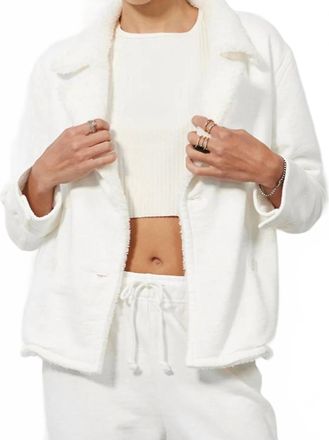 bobi Los Angeles Sherpa-Lined Peacoat In White