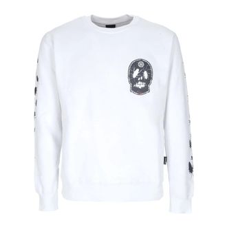 PROPAGANDA Sweatshirts, male, White, Size: XL White Crewneck Sweatshirt with Print