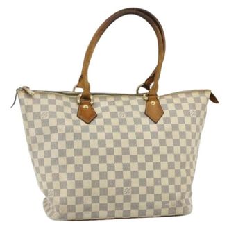 Louis Vuitton Pre-owned Tote Bags, female, White, Size: ONE SIZE Pre-owned Damier Azur Tote Bag