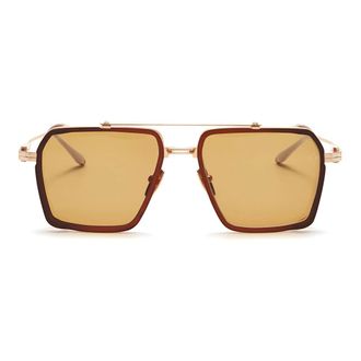 Akoni Tiros Zonnebril - Heren - Zonnebrillen - Geel - 58 MM - Accessoires