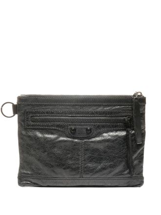 Balenciaga 2000-2020s small zip clutch bag - Zwart