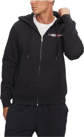 Tommy Hilfiger Stijlvol Sweatshirt - Heren - Vesten met rits - Blauw - L - Katoen - Hoodies & sweatvesten
