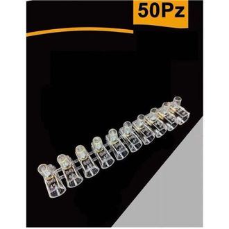 Trade Shop Trade Shop - Set 50pz Morsetto A Cappuccio Unipolare Trasparente Per Cavi Sezione 10mm Ms-100