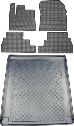 OEM Peugeot Rifter Long Van Desde Junio De 2018. Juego: Alfombrillas De Goma Para Coche + Alfombrilla Para Maletero