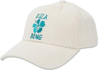 Billabong Corduroy Baseball Cap in Salt Crystal at Nordstrom