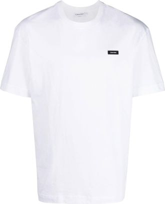 Calvin Klein logo-patch cotton T-shirt - men - Cotton - M - White