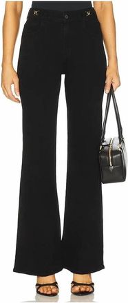 Citizens Of Humanity Womens Kimberly Flare With Horsebit Jeans In Rich Black