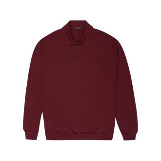 Zanone Round-neck Knitwear, male, Red, Size: 3XL Round-neck Sweater