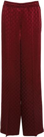 Gucci GG jacquard sweatpants - women - Acetate/Viscose/Silk/Acetate - M - Red