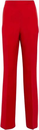 Roland Mouret Broeken, Dames, Rood, M, Leer, Cropped Broek