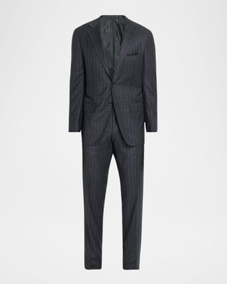 Kiton Men & apos;s Wool Pinstripe Two-Piece Suit