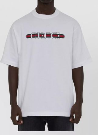 Gucci jersey t shirt web logo print