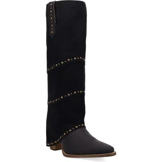 Dingo Texani Studded Knee High Boot in Black at Nordstrom, Size 7.5