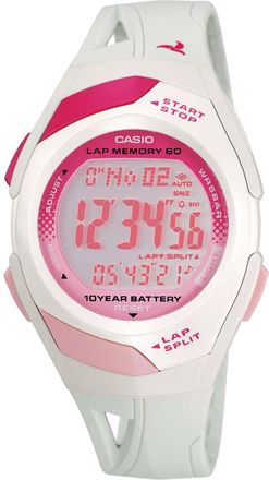 Casio Womens Running Digital White Watch with Pink Dial - STR-300-7C