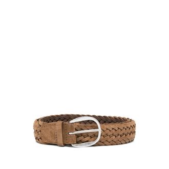 Orciani Belts, male, Brown, Size: 100 CM Brown Leather Belt with Buckle Fastening