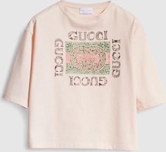 Gucci Kids - Cotton T-shirt With Print, Red