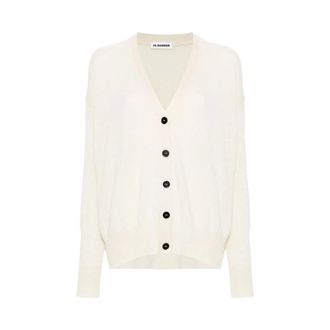 Jil Sander Dames, Truien, Wit, Maat: S Kasjmier