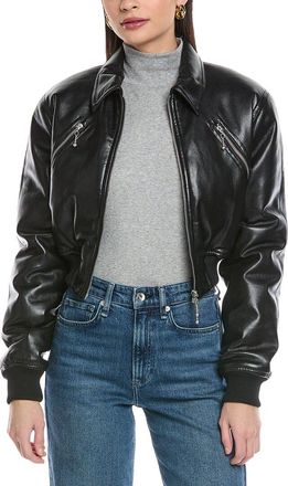 Nanushka Nanushka Myrto Ribbed Cropped Jacket