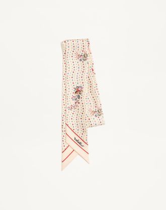 Valentino Garavani Scarf Bandeau Papier Floreal In Seta Donna BURRO UNI