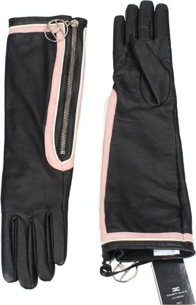 Elisabetta Franchi Gf 0124 Handschoenen van meerdere materialen - Dames - Handschoenen - Zwart - ONE Size - Accessoires