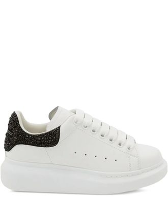Alexander McQueen Sneakers oversize con cristalli - Bianco