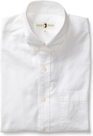 Duck Head Mens Cotton Oxford Sport Shirt In White