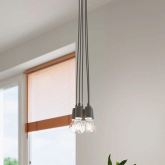 Wonderlamp L&aacute;mpara de techo con 5 portal&aacute;mparas gris