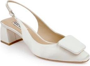 Badgley Mischka Gracen Slingback Pump in Ivory Satin at Nordstrom Rack, Size 9.5