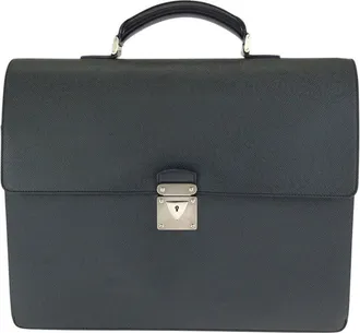 Louis Vuitton Black Taiga Leather Briefcase (Authentic Pre-Loved)