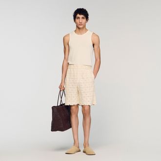 Sandro Broderie anglaise cotton shorts
