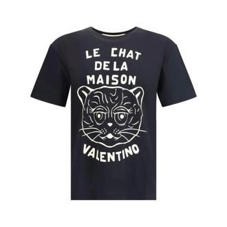 Valentino Heren, Tops, Zwart, Maat: M Katoen