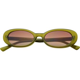 Freyrs Eyewear Mimi Small Oval Sunglasses in Olive at Nordstrom