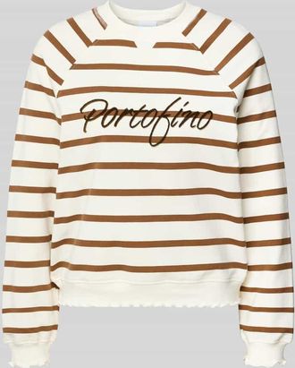 Rich & Royal Sweatshirt mit Stitching in Cognac, Gr&ouml;&szlig;e XL