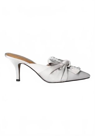 J. Rene&eacute; Womens Mianna Rhinestones Slides In Steel Gray Satin
